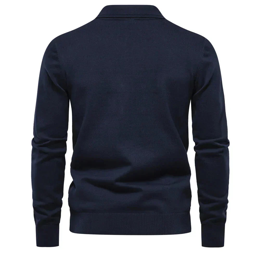 Suéter Masculino Slim Fit em Lã Bonzzano BZ178 com gola alta