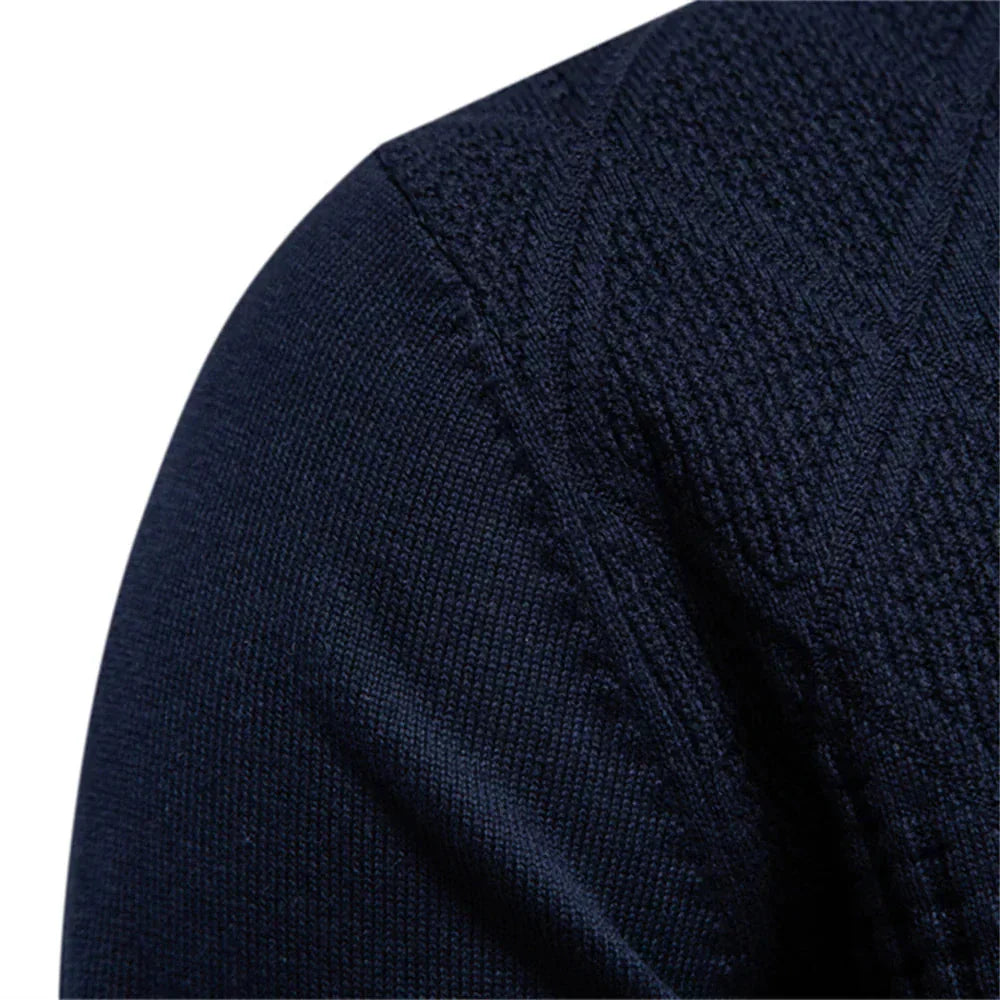 Suéter Masculino Slim Fit em Lã Bonzzano BZ178 com gola alta