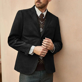 Blazer Masculino Bonzzano BZ029 em camurça premium com modelagem ajustada.