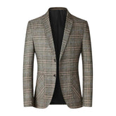 Blazer Masculino em Lã Quadriculado Bonzzano BZ031 com corte slim fit.