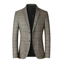 Blazer Masculino em Lã Quadriculado Bonzzano BZ031 com corte slim fit.