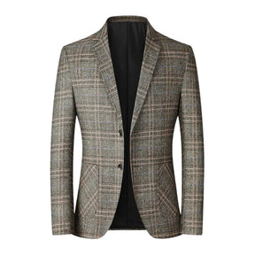 Blazer Masculino em Lã Quadriculado Bonzzano BZ031 com corte slim fit.