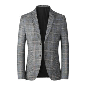 Blazer Masculino em Lã Quadriculado Bonzzano BZ031 com corte slim fit.