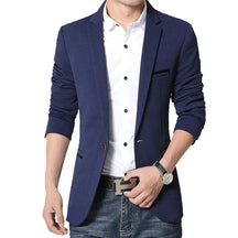Blazer Masculino Slim Fit Bonzzano BZ187 em algodão, elegante e confortável.