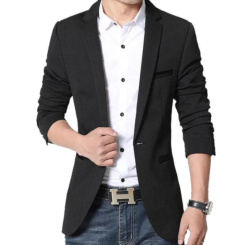 Blazer Masculino Slim Fit Bonzzano BZ187 em algodão, elegante e confortável.