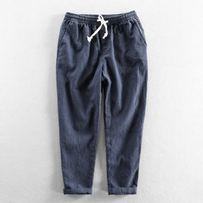 Calça de Linho Masculina Bonzzano BZ007 em linho premium, elegante e confortável.