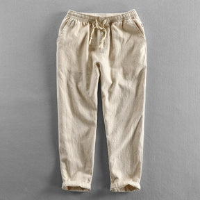 Calça de Linho Masculina Bonzzano BZ007 em linho premium, elegante e confortável.
