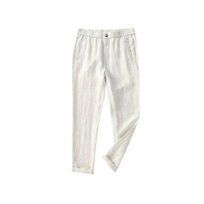 Calça de Linho Masculina Bonzzano BZ010 em linho nobre, elegante e confortável.