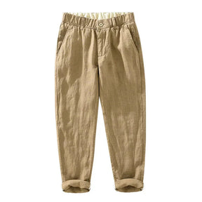 Calça de Linho Masculina Bonzzano BZ009 em tecido premium, estilo clássico.
