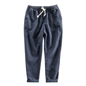 Calça de Linho Masculina Bonzzano BZ007 em linho premium, elegante e confortável.