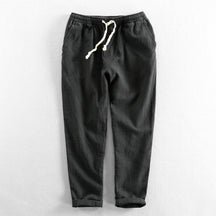 Calça de Linho Masculina Bonzzano BZ007 em linho premium, elegante e confortável.