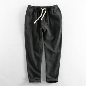 Calça de Linho Masculina Bonzzano BZ007 em linho premium, elegante e confortável.