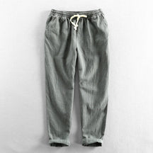 Calça de Linho Masculina Bonzzano BZ007 em linho premium, elegante e confortável.