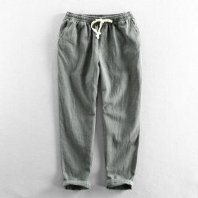 Calça de Linho Masculina Bonzzano BZ007 em linho premium, elegante e confortável.