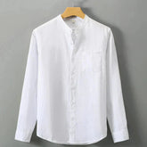 Camisa de Linho Masculina Bonzzano BZ001 em linho nobre, elegante e confortável.