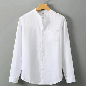Camisa de Linho Masculina Bonzzano BZ001 em linho nobre, elegante e confortável.