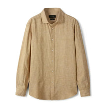 Camisa de Linho Lisa Masculina Bonzzano BZ347 em fundo branco