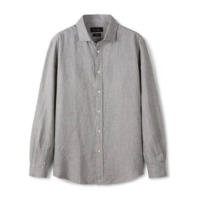 Camisa de Linho Lisa Masculina Bonzzano BZ347 em fundo branco