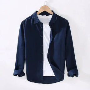 Camisa de Linho Masculina Bonzzano BZ005 em linho premium, elegante e confortável.