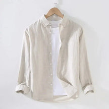 Camisa de Linho Masculina Bonzzano BZ005 em linho premium, elegante e confortável.