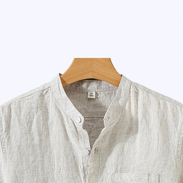 Camisa de Linho Masculina Bonzzano BZ003 em linho premium, corte clássico e acabamento refinado.