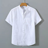 Camisa de Linho Masculina Bonzzano BZ003 em linho premium, corte clássico e acabamento refinado.