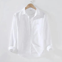 Camisa de Linho Masculina Bonzzano BZ005 em linho premium, elegante e confortável.