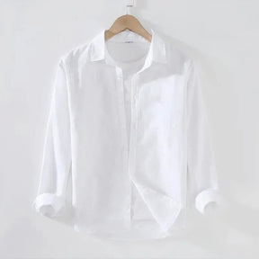 Camisa de Linho Masculina Bonzzano BZ005 em linho premium, elegante e confortável.