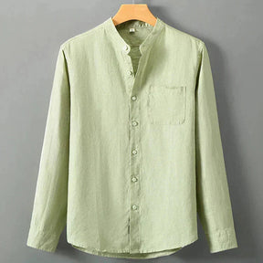 Camisa de Linho Masculina Bonzzano BZ001 em linho nobre, elegante e confortável.