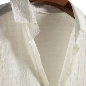 Camisa Manga Curta em Linho Bonzzano BZ324, estilo casual e elegante.