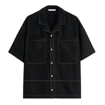Camisa Masculina Bonzzano BZ361 em linho com contraste, moderna e confortável.