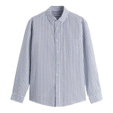Camisa masculina listrada em linho Bonzzano BZ358 com design elegante.