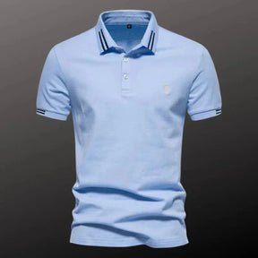Camisa Polo Masculina Bonzzano BZ201 em algodão com detalhes bordados.