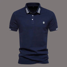 Camisa Polo Masculina Bonzzano BZ201 em algodão com detalhes bordados.