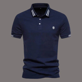 Camisa Polo Masculina Bonzzano BZ201 em algodão com detalhes bordados.