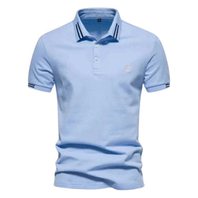 Camisa Polo Masculina Bonzzano BZ201 em algodão com detalhes bordados.