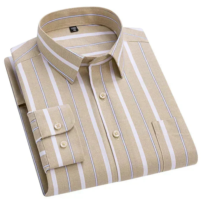 Camisa Social Masculina Bonzzano BZ154 em corte slim fit, elegante e confortável.