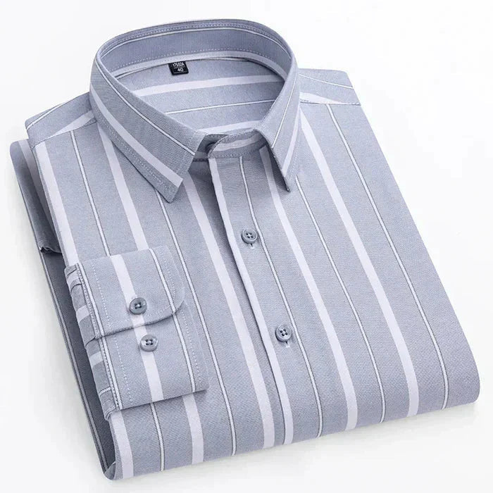 Camisa Social Masculina Bonzzano BZ154 em corte slim fit, elegante e confortável.