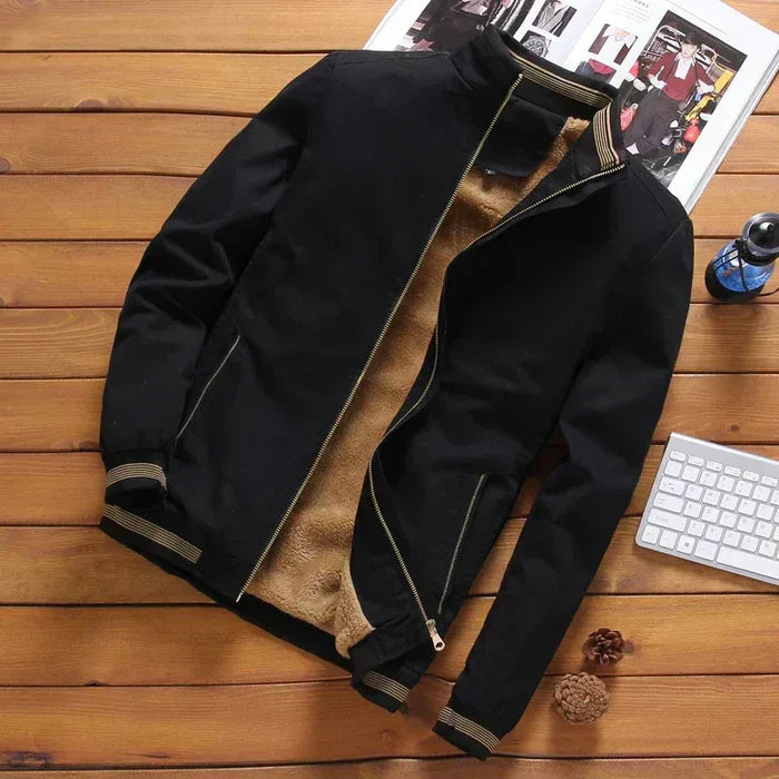 Jaqueta Bomber Masculina Bonzzano BZ168 em poliéster, estilo urbano.