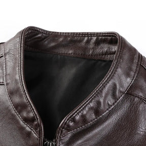 Jaqueta De Couro Masculina Bonzzano BZ169 com design clássico e elegante