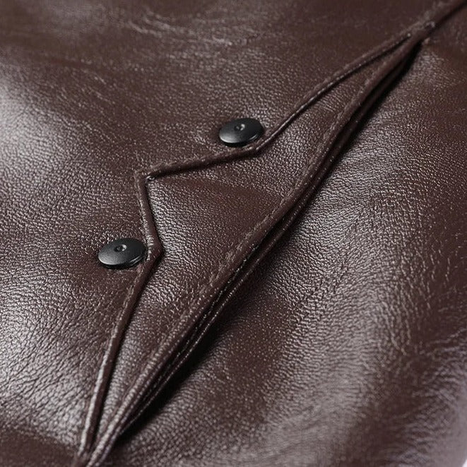 Jaqueta De Couro Masculina Bonzzano BZ169 com design clássico e elegante