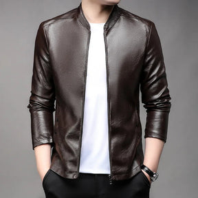 Jaqueta De Couro Masculina Bonzzano BZ169 com design clássico e elegante