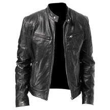 Jaqueta de Couro Masculina Bonzzano BZ095 com design racer e acabamento premium.