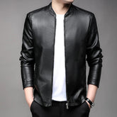 Jaqueta De Couro Masculina Bonzzano BZ169 com design clássico e elegante