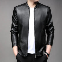 Jaqueta De Couro Masculina Bonzzano BZ169 com design clássico e elegante