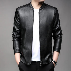 Jaqueta De Couro Masculina Bonzzano BZ169 com design clássico e elegante