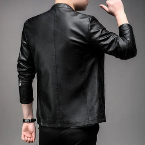 Jaqueta De Couro Masculina Bonzzano BZ169 com design clássico e elegante
