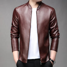 Jaqueta De Couro Masculina Bonzzano BZ169 com design clássico e elegante
