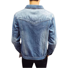 Jaqueta Jeans Masculina Bonzzano BZ133 com design moderno e conforto térmico.