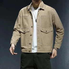 Jaqueta Jeans Masculina Bonzzano BZ107 com design clássico e moderno.